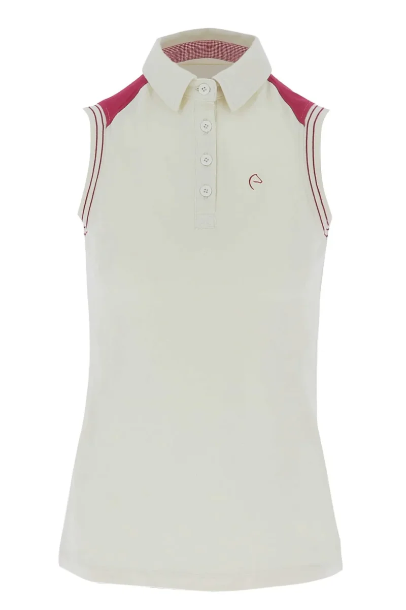 Polo piqué EQUITHÈME, sans manches