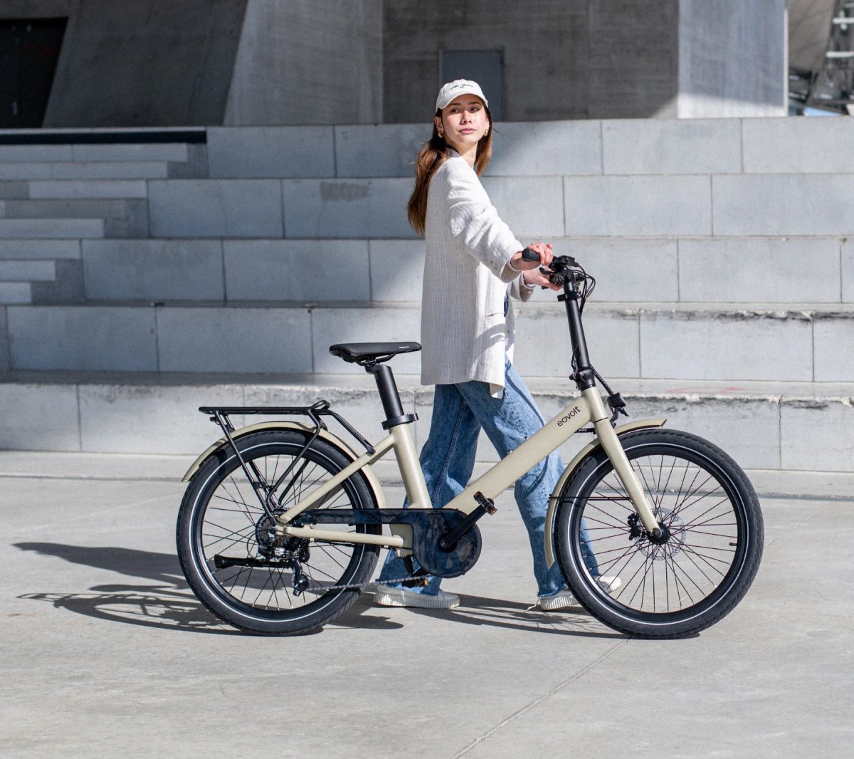 Vélo Semi Pliant Eovolt Evening 24 Pouces Gris Lune – Image 6