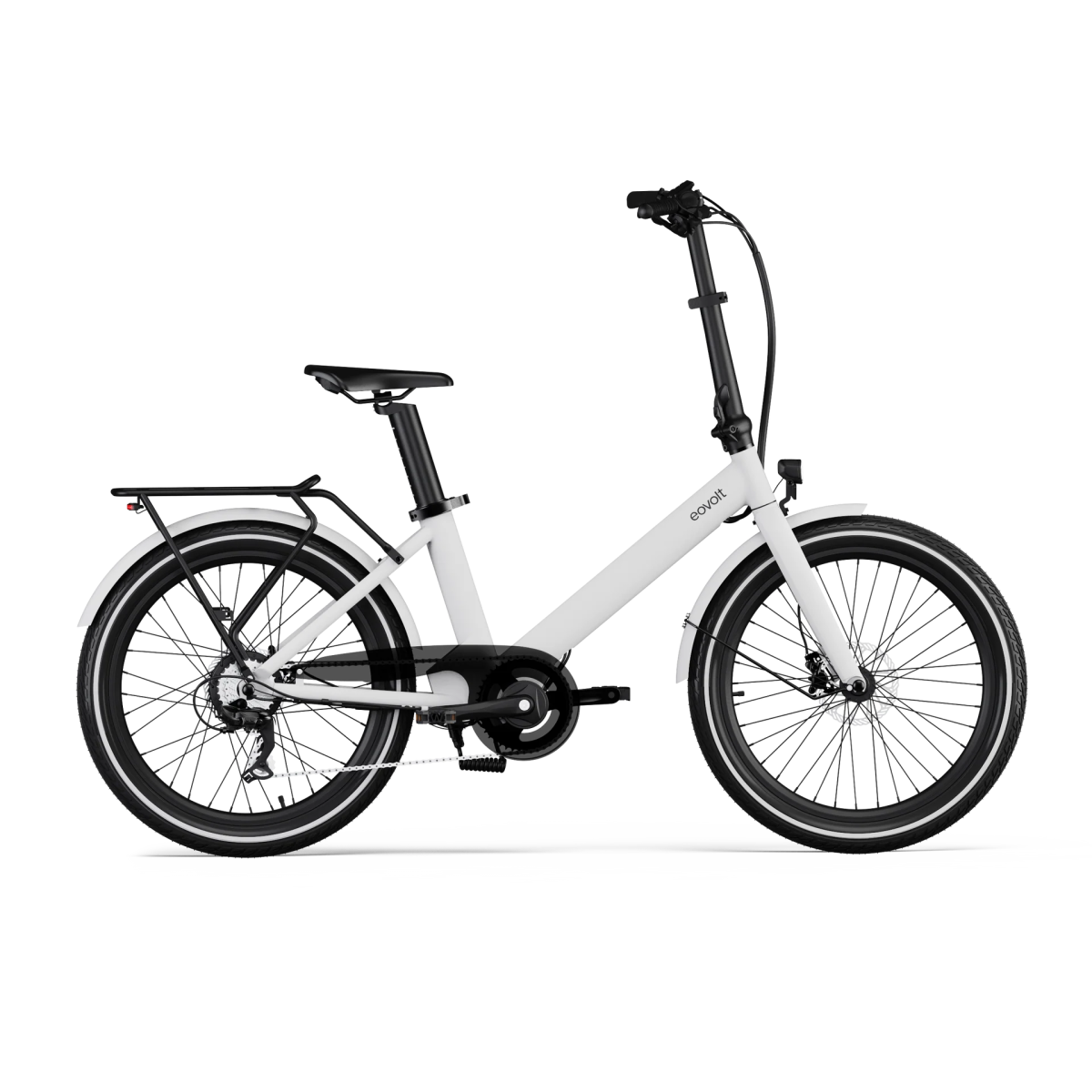 Vélo Semi Pliant Eovolt Evening 24 Pouces Gris Lune