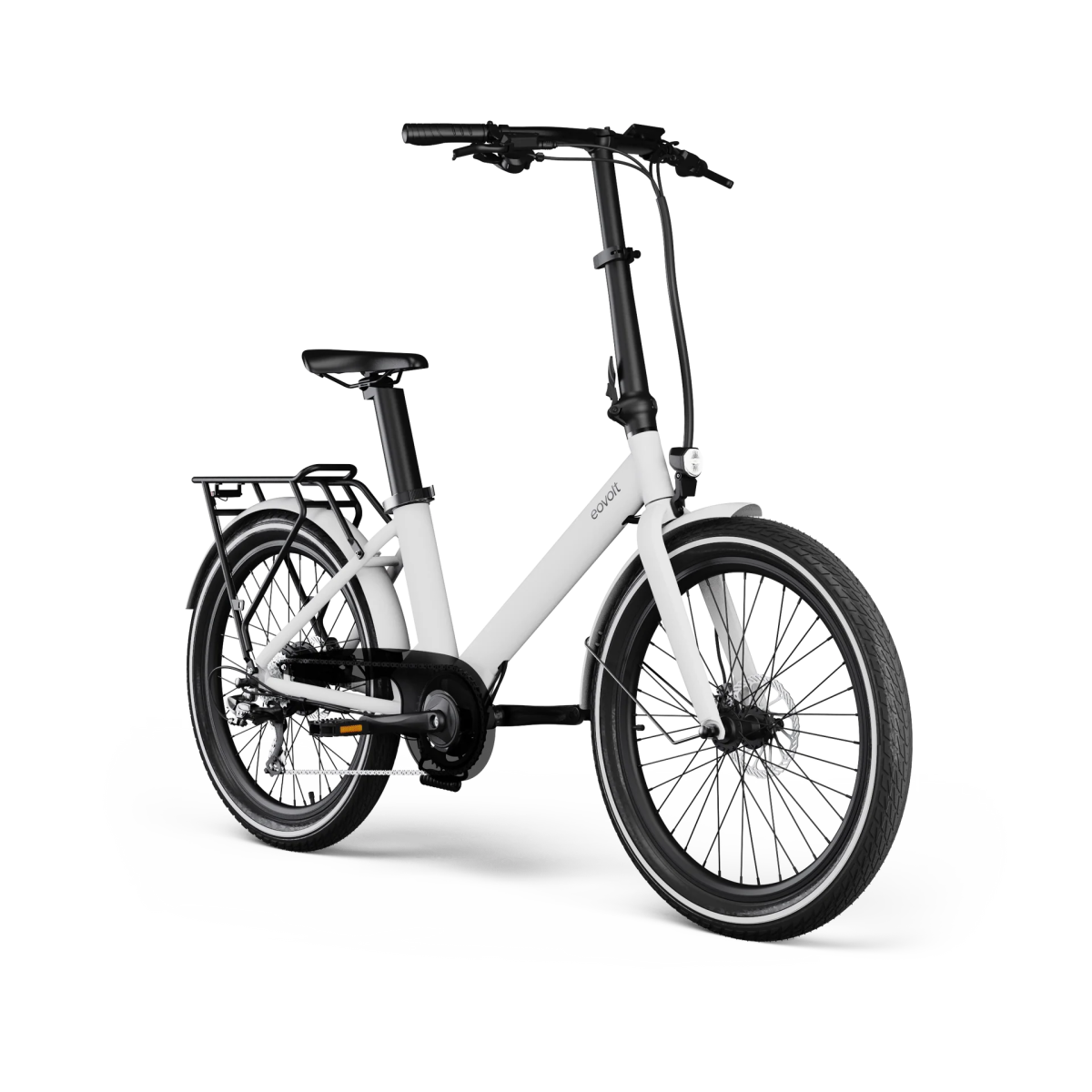 Vélo Semi Pliant Eovolt Evening 24 Pouces Gris Lune – Image 2